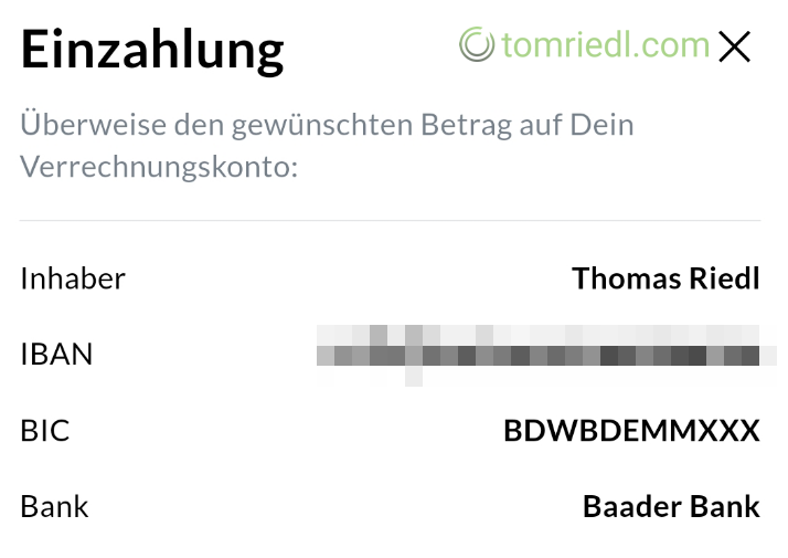 Verrechnungskonto anzeigen, finanzen.net ZERO Bankverbindung