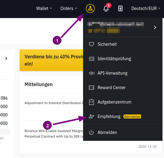 binance referral link affiliate programm