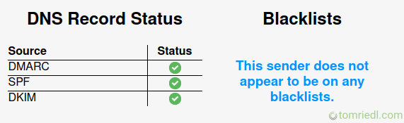 MxToolBox DMARC Pink E-Mail