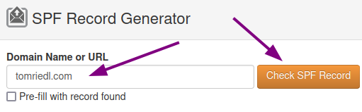 Domain eintragen und überprüfen