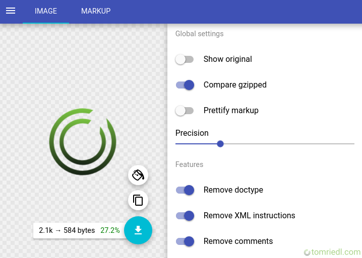 Optimierung mit SVGOMG