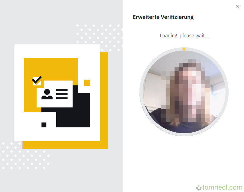 Anweisungen Gesichtsverifizierung