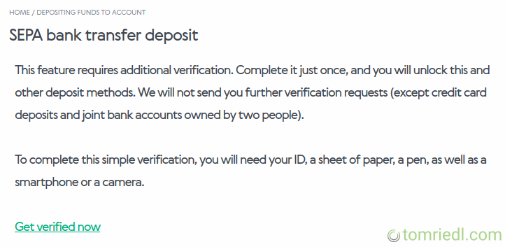 Erweiterte Verifizierung nötig