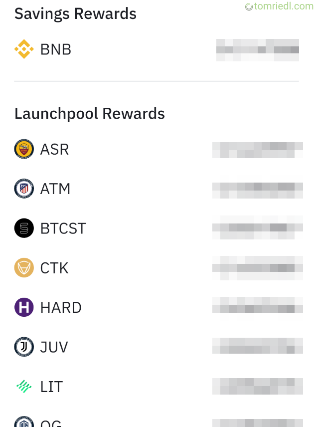 Launchpool Auszahlungen