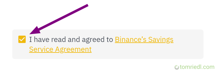 Service Agreement Checkbox