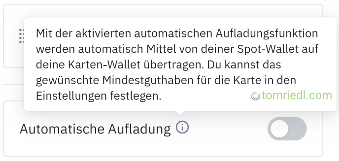 Automatische Aufladung