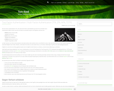 Screenshot tomriedl.com alte Version