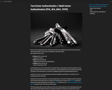 Screenshot tomriedl.com neue Version dunkel