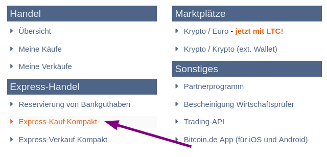 bitcoin.de express-kaufen menü-eintrag