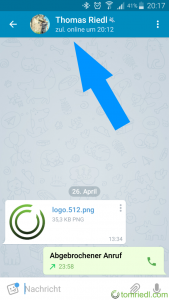 Telegram Spitzname Kontakt auswählen