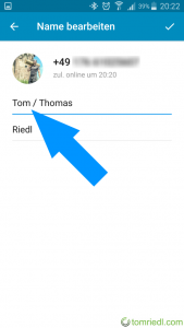 Telegram Spitzname Vorname ändern