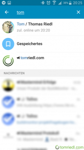 Telegram nach Spitzname durchsuchen
