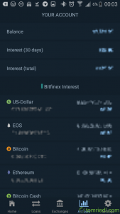 Coinlendapp Balance Börse Interest Zinsen Gewinne